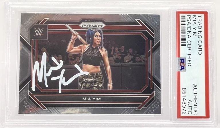 Mia Yim Signed 2022 Prizm Card WWE Superstar Diva PSA/DNA Slabbed