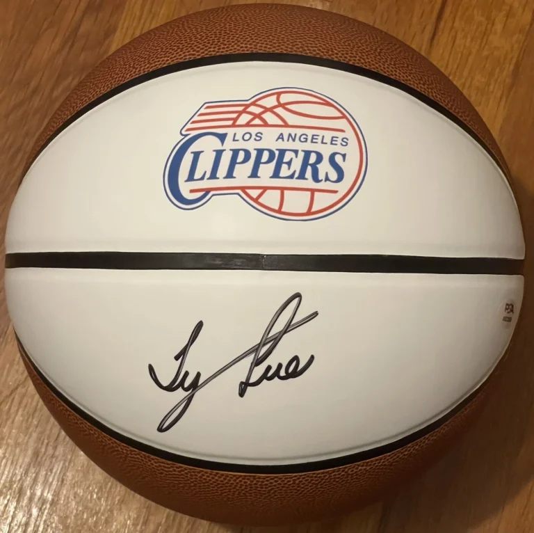 Ty Lue Signed Autographed Los Angeles Clippers Full Size Logo Basketball PSA/DNA