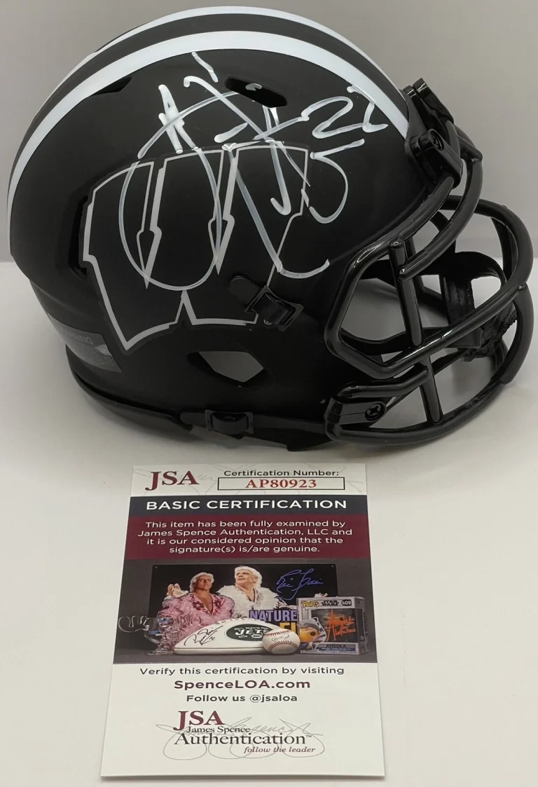 Troy Vincent Signed Autographed Wisconsin Badgers Mini Helmet JSA COA