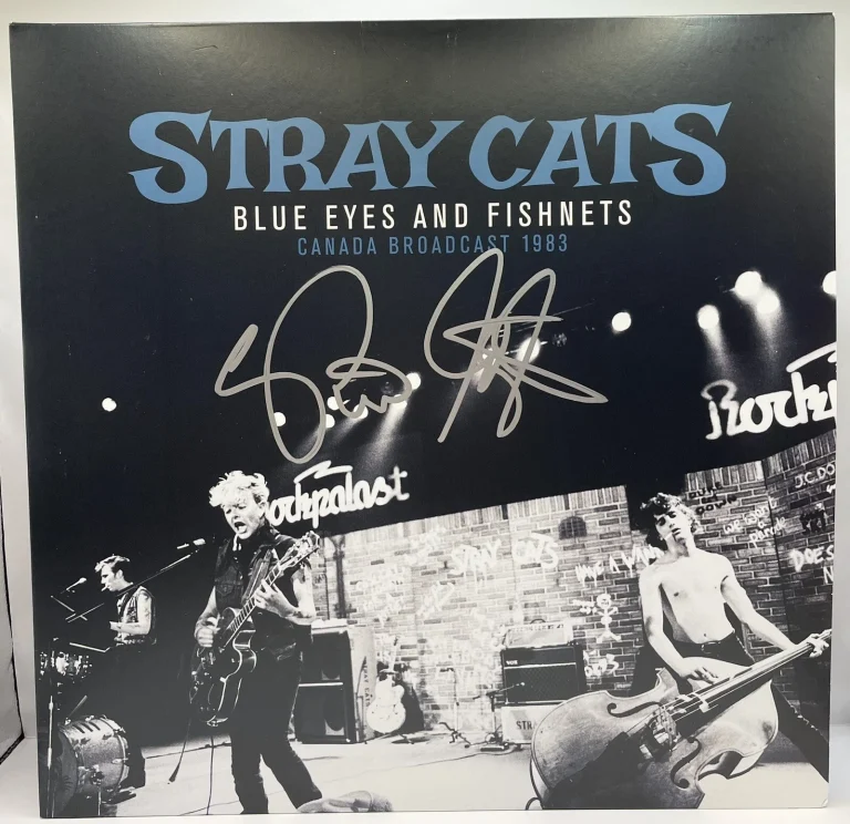 Brian Setzer Signed Autographed The Stray Cats Blue Eyes & Fishnets Vinyl JSA