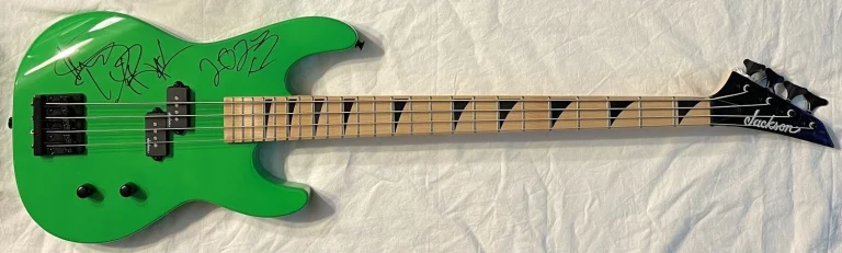 Mike Dirnt Signed Autographed Green Day Full Size Jackson Bass Guitar JSA COA