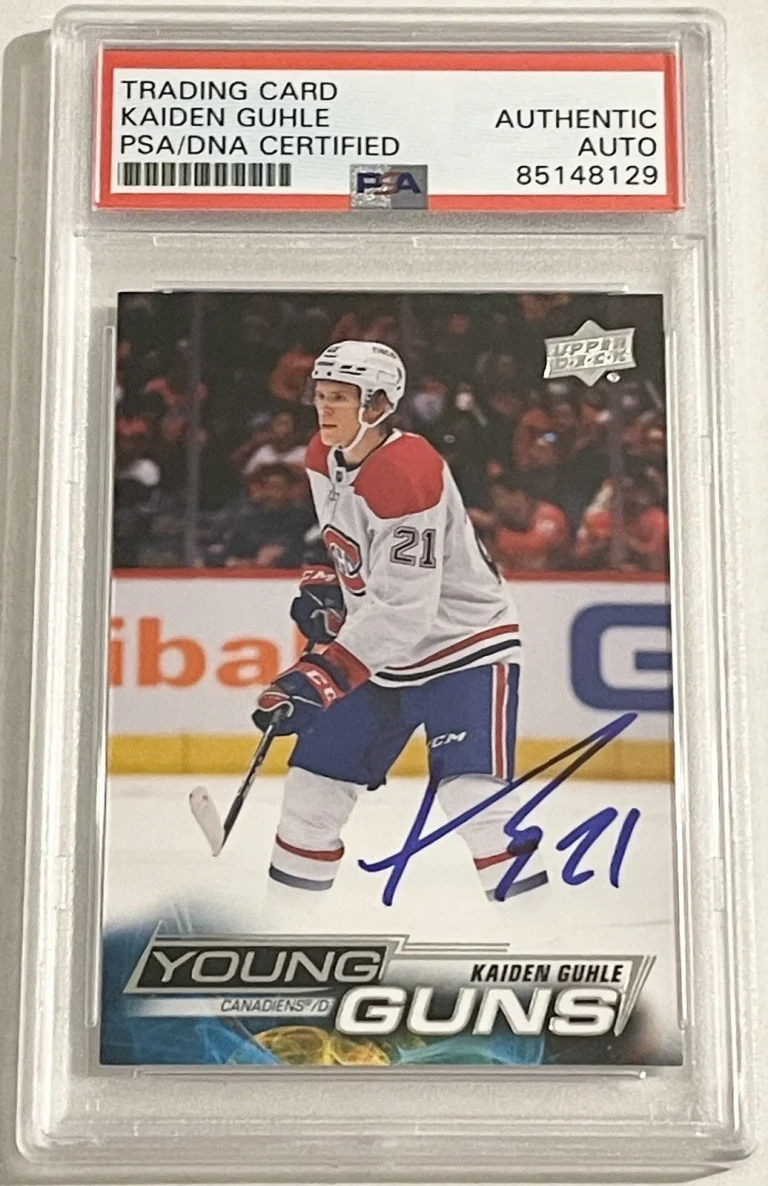 Kaiden Guhle Signed 2022-23 Upper Deck Young Guns RC Canadiens PSA/DNA Slabbed