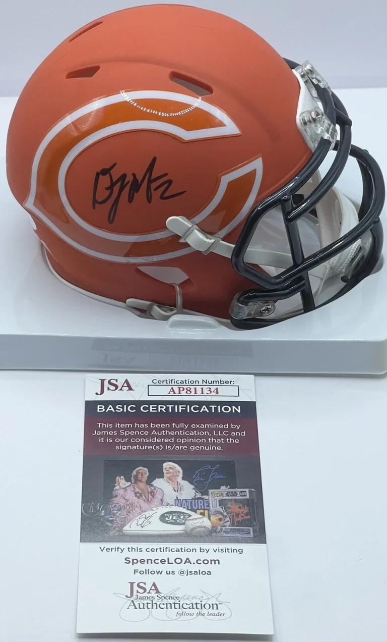 DJ Moore Signed Autographed Chicago Bears AMP Mini Helmet JSA COA