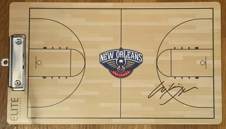 Willie Green Signed Autographed New Orleans Pelicans Coaches Clipboard JSA COA