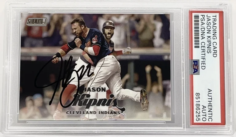 Jason Kipnis Signed 2017 Stadium Club Card Cleveland Indians PSA/DNA Slabbed