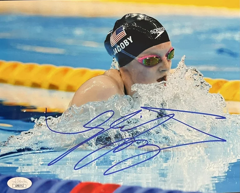 Lydia Jacoby Signed Autographed Olympic Swimmer Gold Medal JSA COA