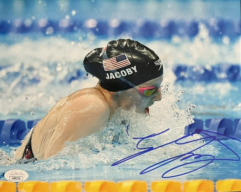 Lydia Jacoby Signed Autographed Olympic Swimmer Gold Medal JSA COA