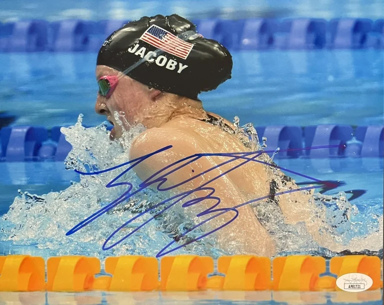 Lydia Jacoby Signed Autographed Olympic Swimmer Gold Medal JSA COA