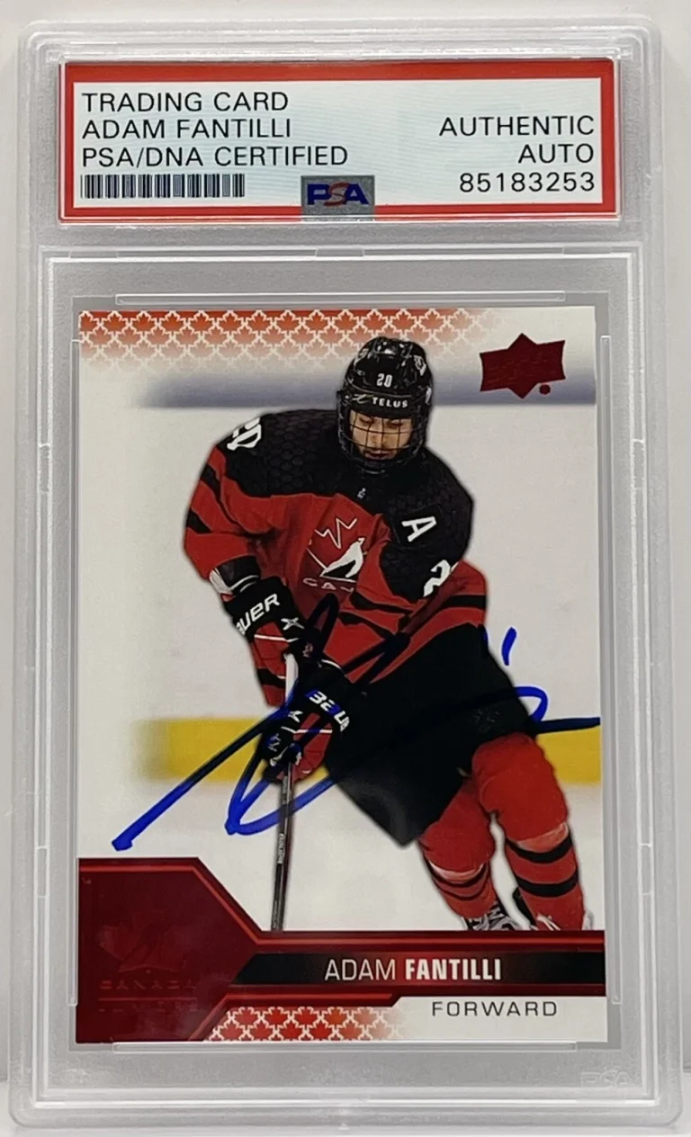 Adam Fantilli Signed 2022 Upper Deck Team Canada Juniors RC PSA/DNA Slabbed