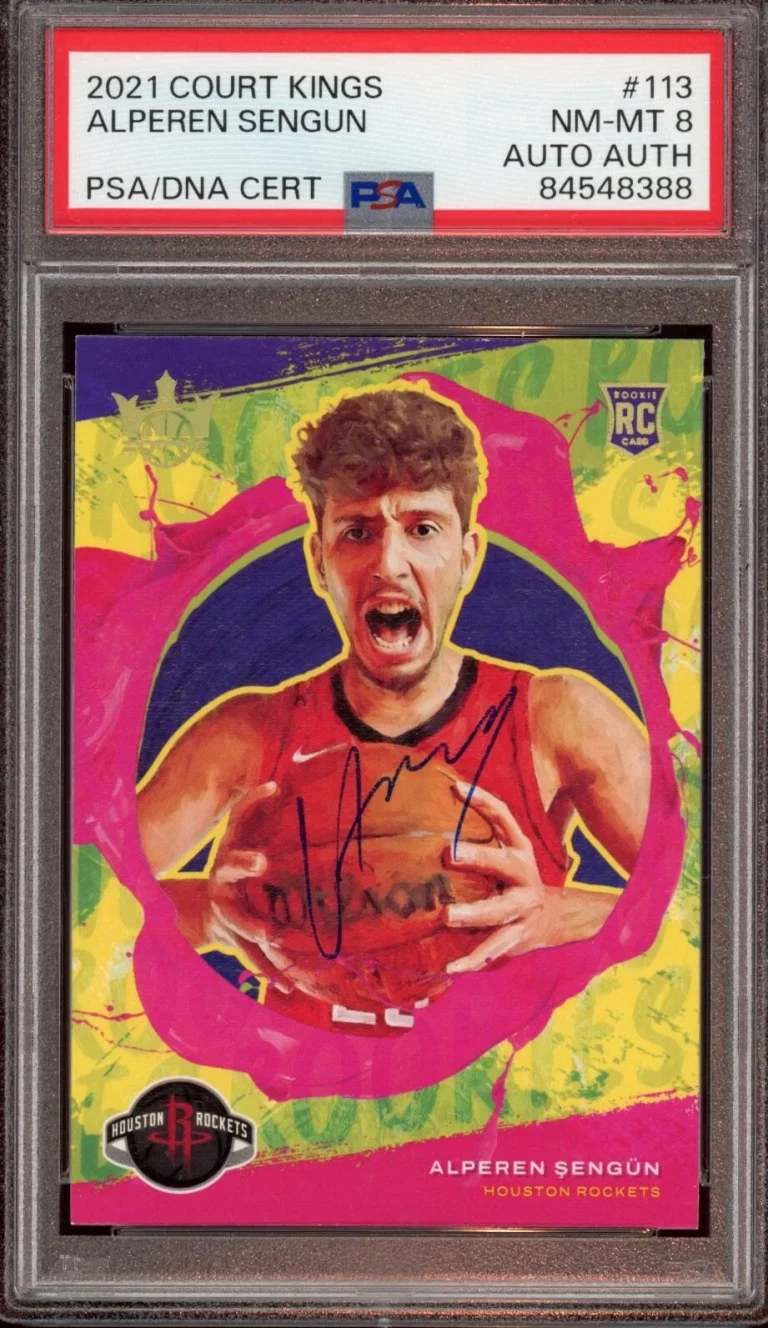 2021 Panini Court Kings #113 Alperen Sengun Rookie Card Auto Psa NM-MT 8 RC