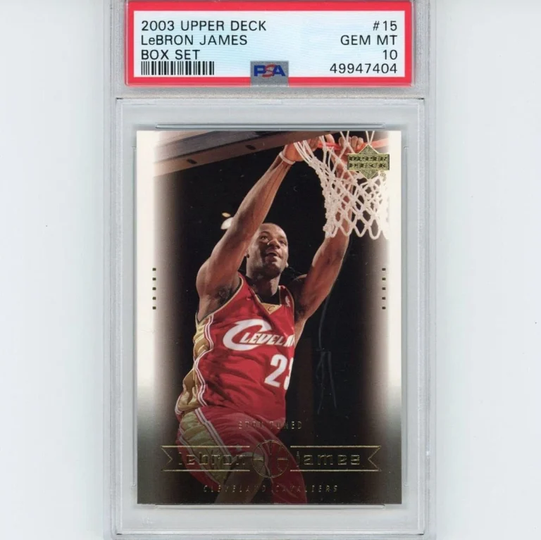 Graded 2003-04 Upper Deck LeBron James #15 Box Set Rookie RC Basketball Card PSA