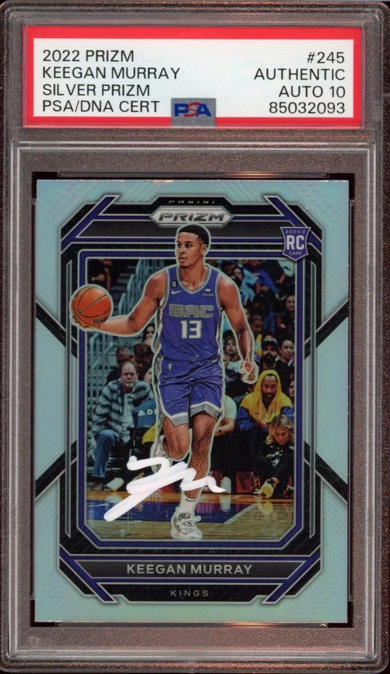 2022 Panini Prizm #245 Keegan Murray Silver Prizm Rookie Card Psa GEM MT 10 AUTO