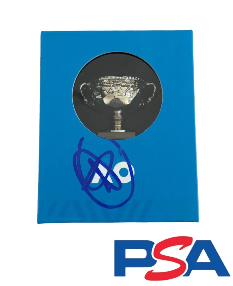 Novak Djokovic Signed Autograph Australian Open AO Mini Trophy Psa/Dna Coa Auto