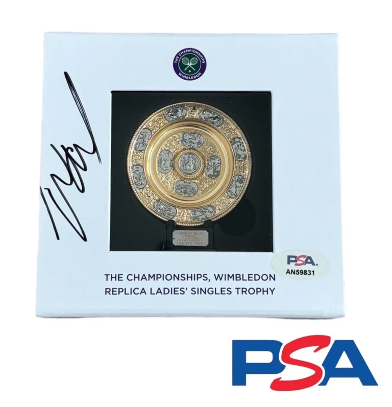 Marketa Vondrousova Signed 2023 The Championships Wimbledon Mini Trophy PSA AUTO