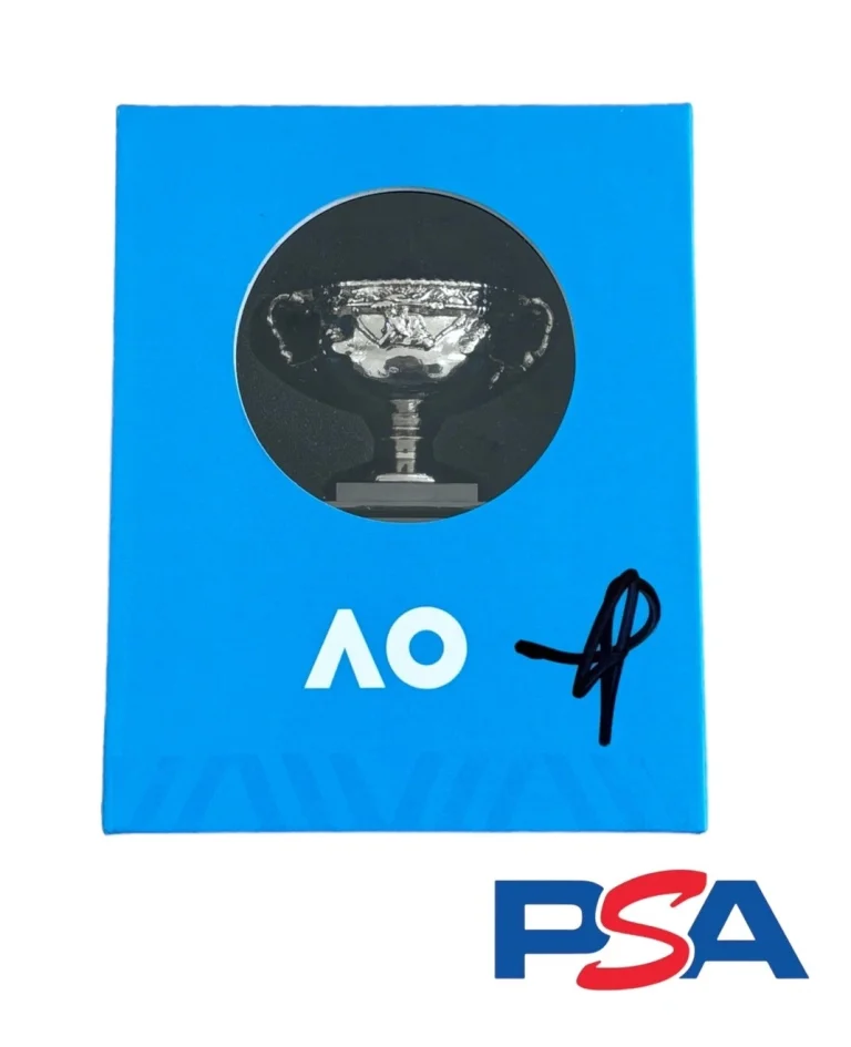 Jannik Sinner Signed Australian Open Mini Trophy PSA AUTO 2024 2025 AO CHAMPION