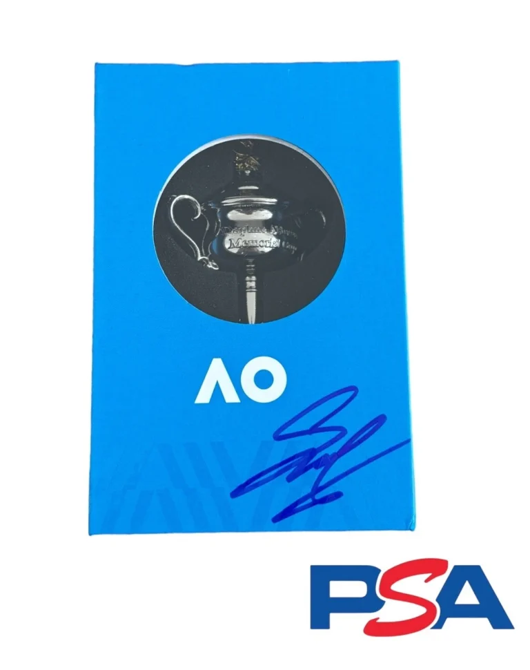 Aryna Sabalenka Signed Australian Open Mini Trophy PSA AUTO 2023 2024 CHAMPION