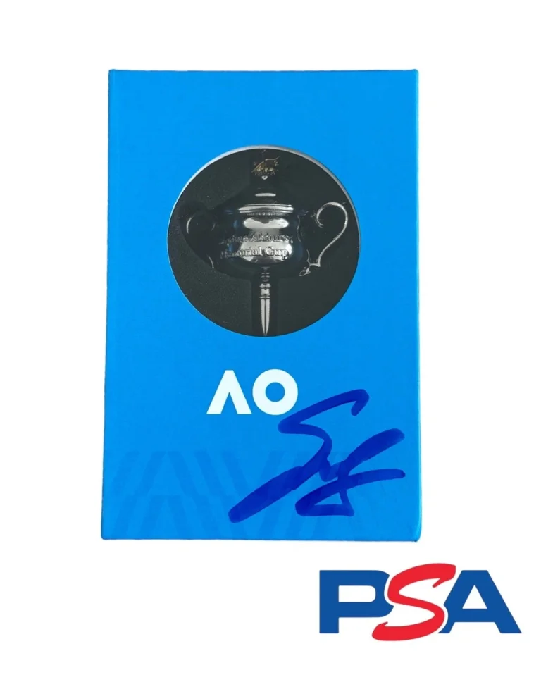Aryna Sabalenka Signed Australian Open Mini Trophy PSA AUTO 2023 2024 CHAMPION
