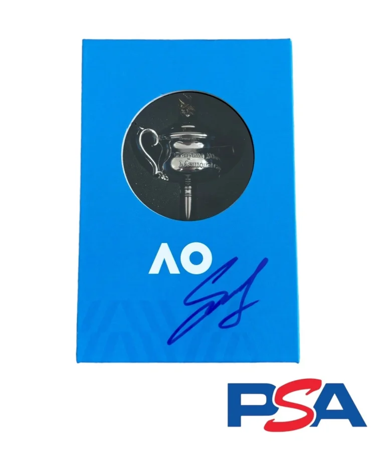Aryna Sabalenka Signed Australian Open Mini Trophy PSA AUTO 2023 2024 CHAMPION