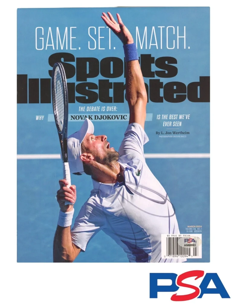 Novak Djokovic Signed March 2024 Sports Illustrated Full Magazine Psa/Dna Auto