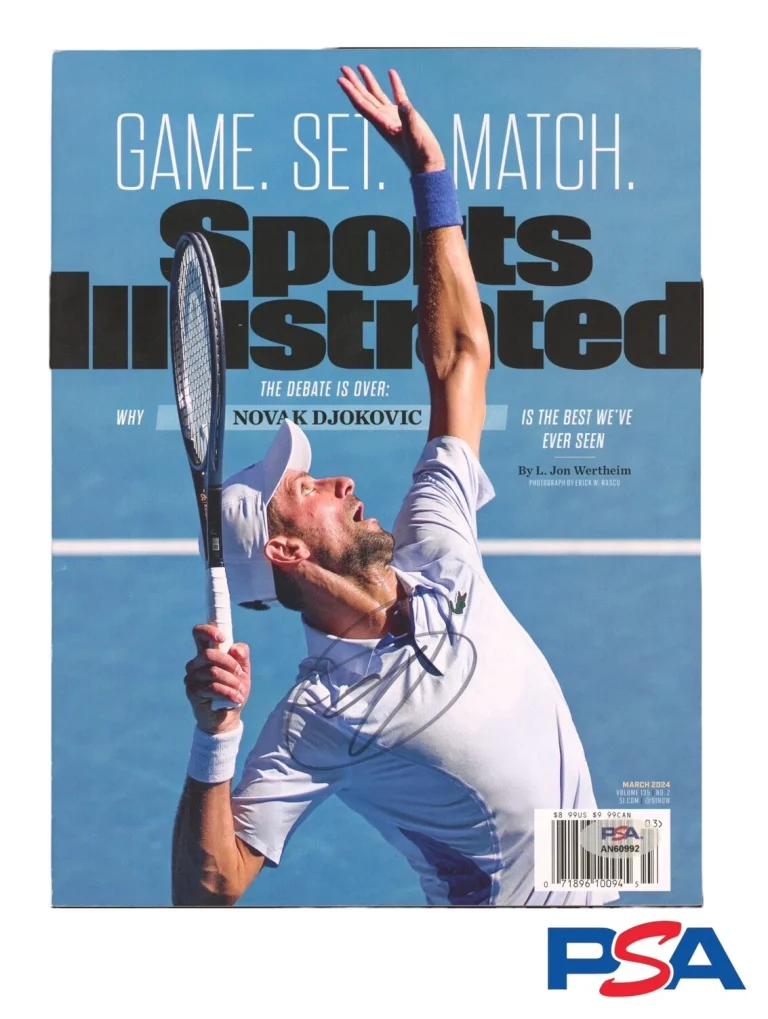 Novak Djokovic Signed March 2024 Sports Illustrated Full Magazine Psa/Dna Auto