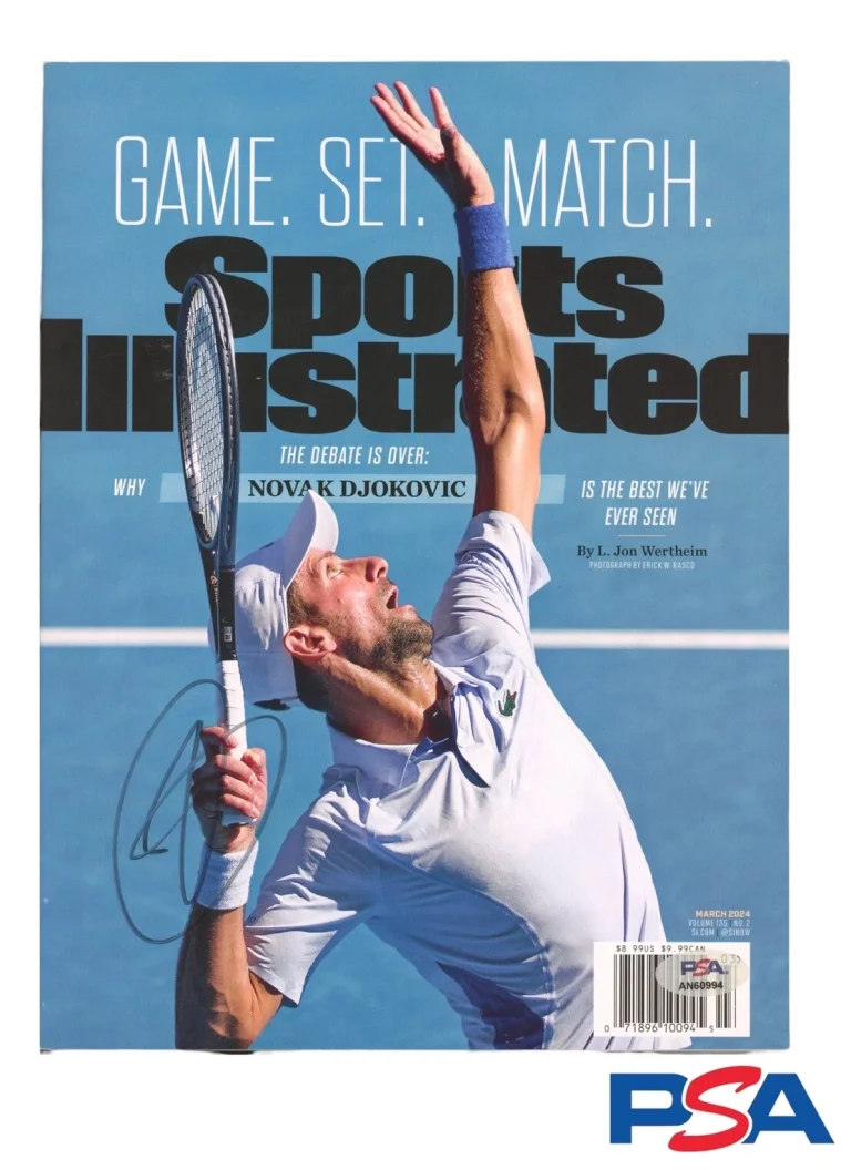 Novak Djokovic Signed March 2024 Sports Illustrated Full Magazine Psa/Dna Auto