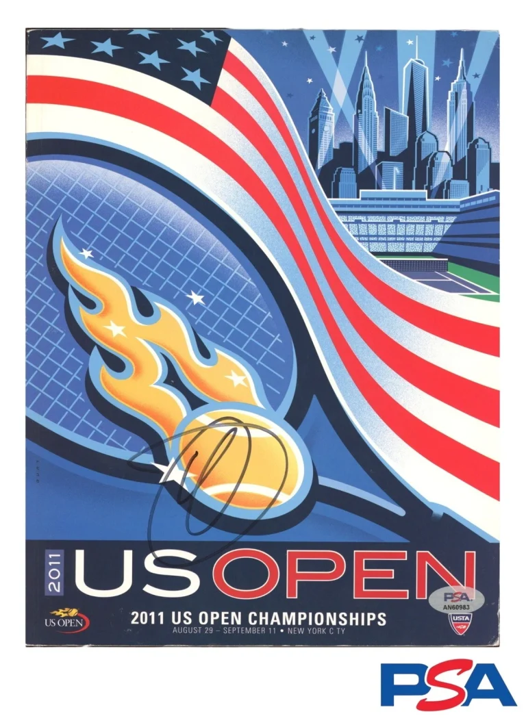 Novak Djokovic Signed 2011 US Open Championships Official Program PSA Champion
