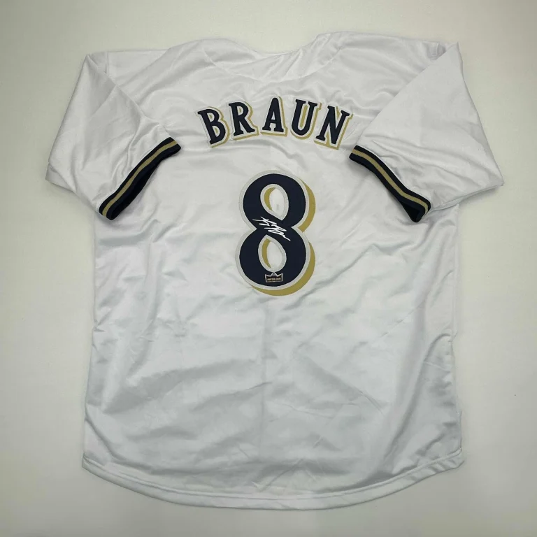 Facsimile Autographed Ryan Braun Milwaukee White Reprint Jersey Size Men's XL