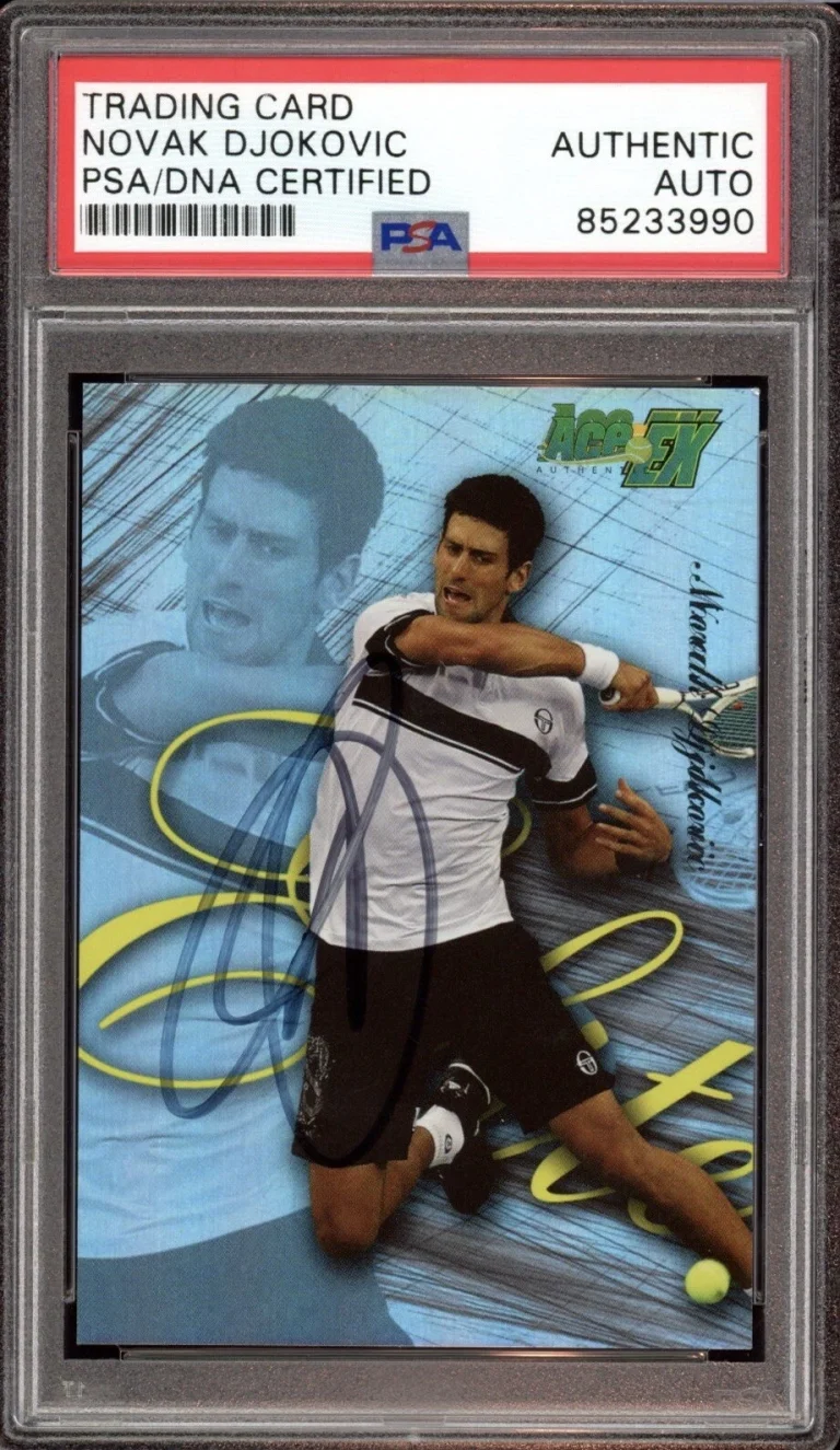 Novak Djokovic Signed 2011 Ace Authentic EX #E3-13 Elite Holofoil Card Psa Auto