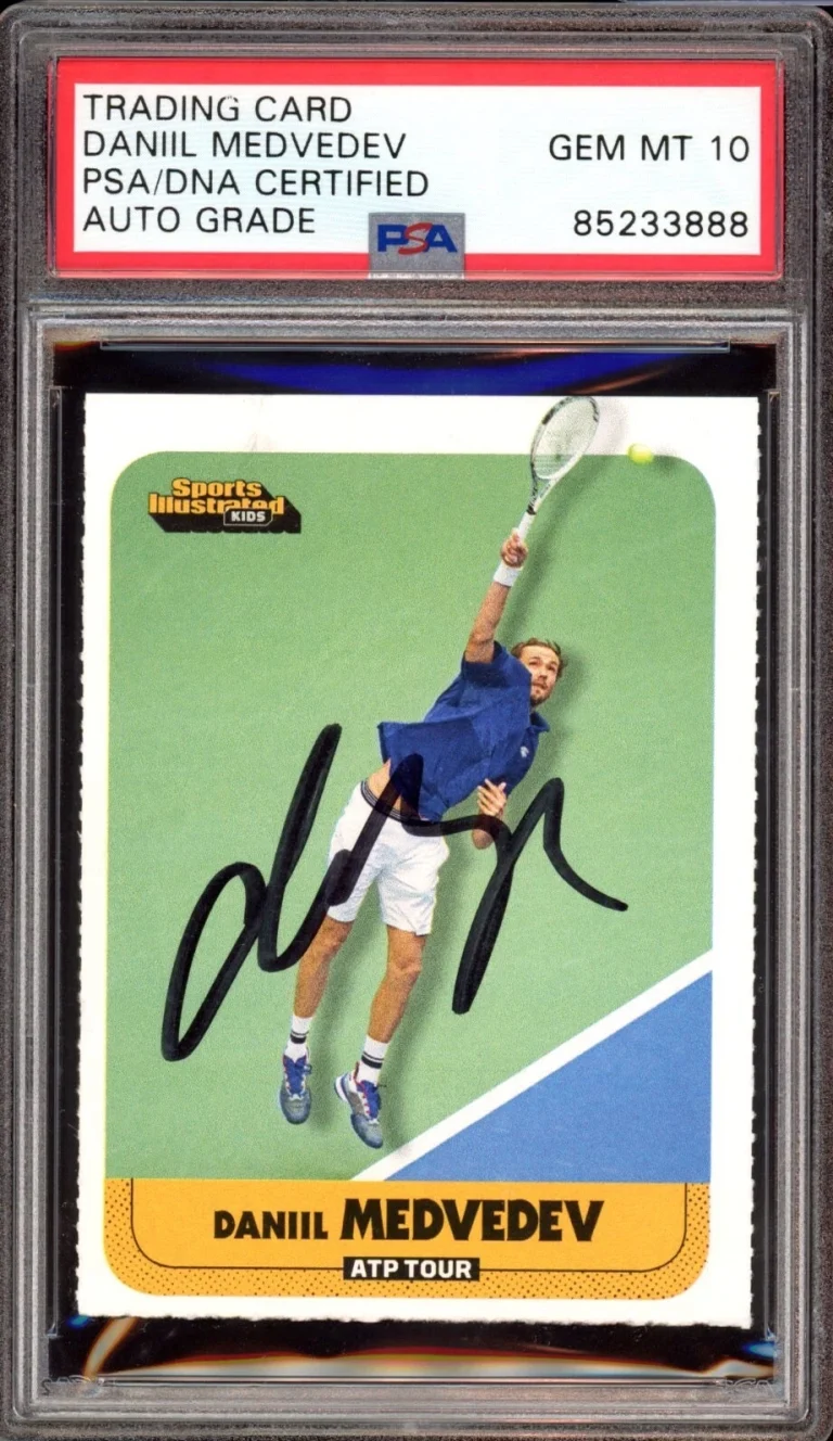 Daniil Medvedev Signed 2021 Sports Illustrated For Kids Card 990 Psa GEM 10 AUTO