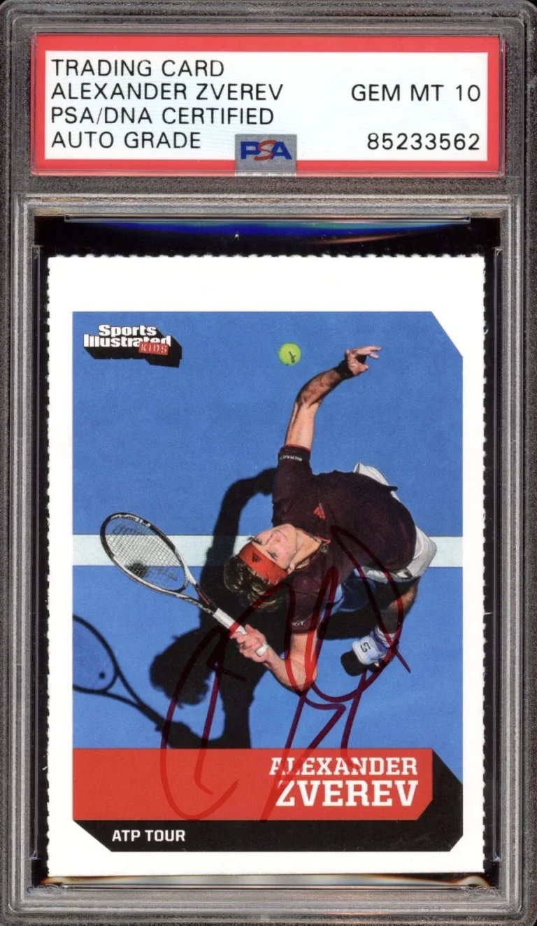 2018 SI For Kids #771 Alexander Zverev Signed Tennis Rookie Card Psa/Dna AUTO 10