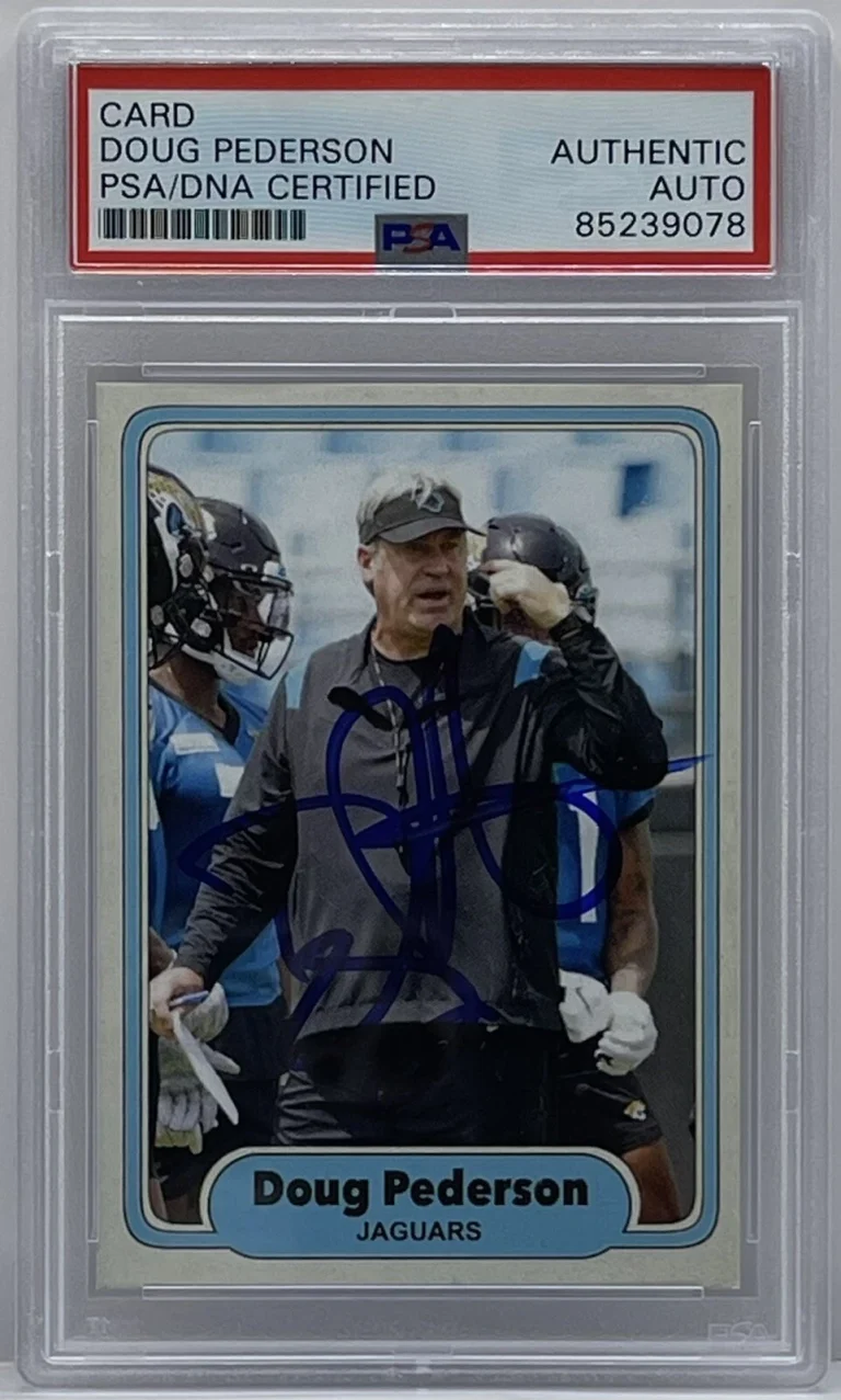 Doug Pederson Signed Autographed Jacksonville Jaguars Custom Card PSA/DNA Slab