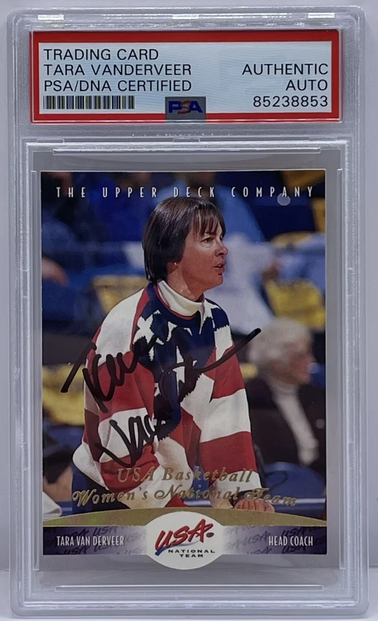 Tara Vanderveer Signed Auto 1996 Upper Deck Stanford Cardinal Card PSA/DNA Slab