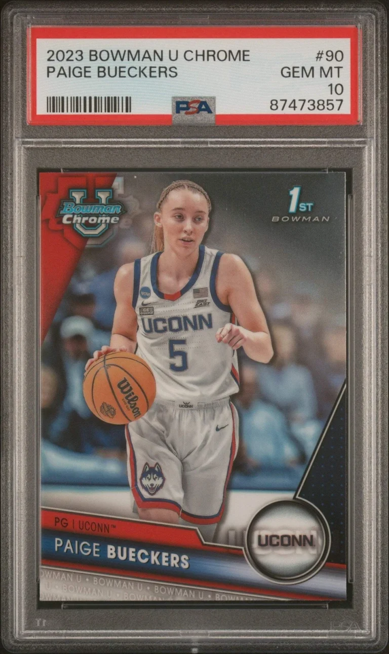 Graded 2023 Topps Bowman U Chrome Paige Bueckers #90 RC Basketball Card PSA 10