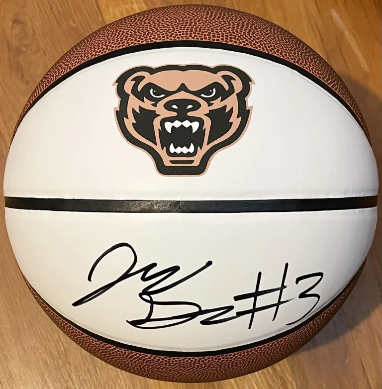 Jack Gohlke Signed Autographed Oakland Golden Grizzles Logo Basketball JSA COA