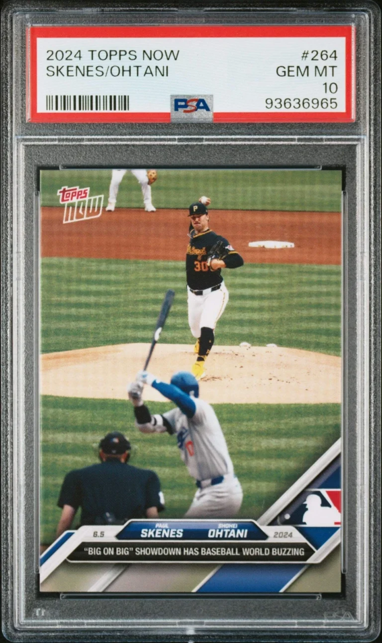 Graded 2024 Topps Now Paul Skenes/Shohei Ohtani #264 Baseball Card PSA 10 Gem