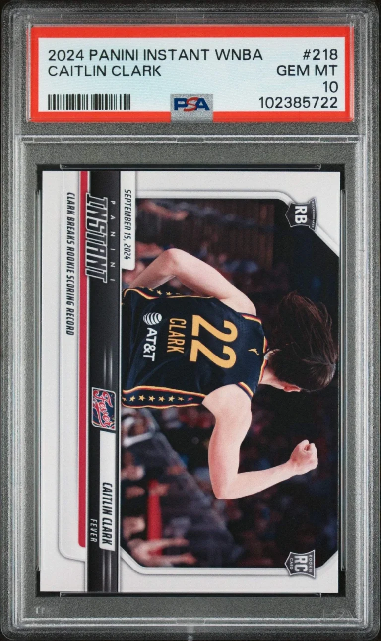Graded 2024 Panini Instant WNBA Caitlin Clark #218 Rookie Basketball Card PSA 10
