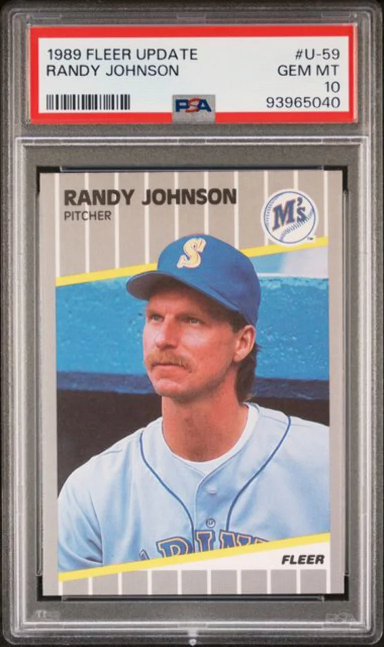Graded 1989 Fleer Update Randy Johnson #U-59 Rookie RC Baseball Card PSA 10