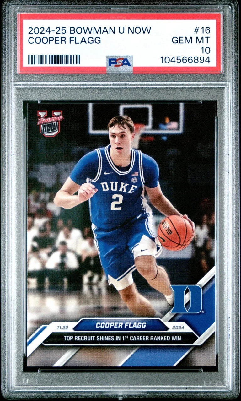 Graded 2024 Topps Bowman U Now Cooper Flagg #16 Rookie RC Basketball Card PSA 10