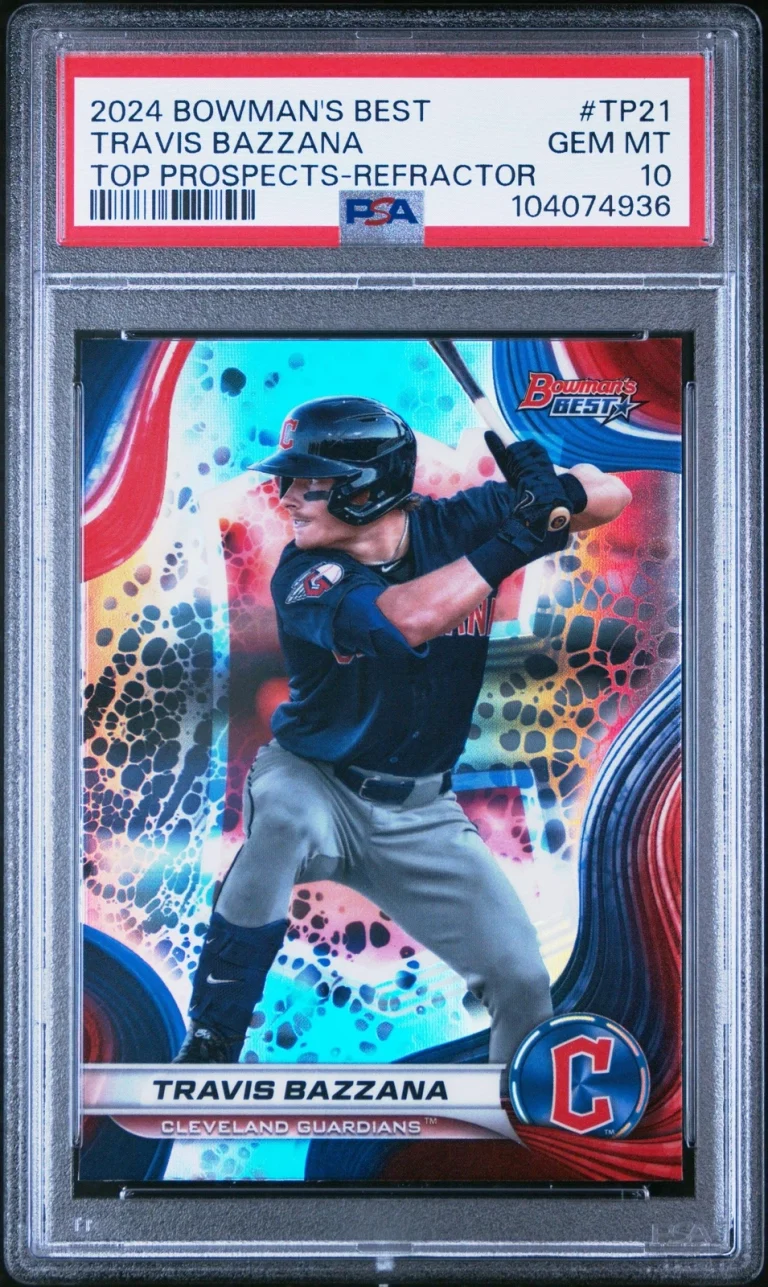 Graded 2024 Bowmans Best Travis Bazzana #TP21 Refractor Baseball Card PSA 10