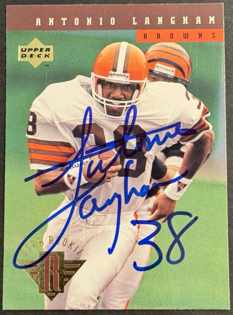 Antonio Langham Signed 1994 Upper Deck Rookie Card BAS Beckett COA Browns