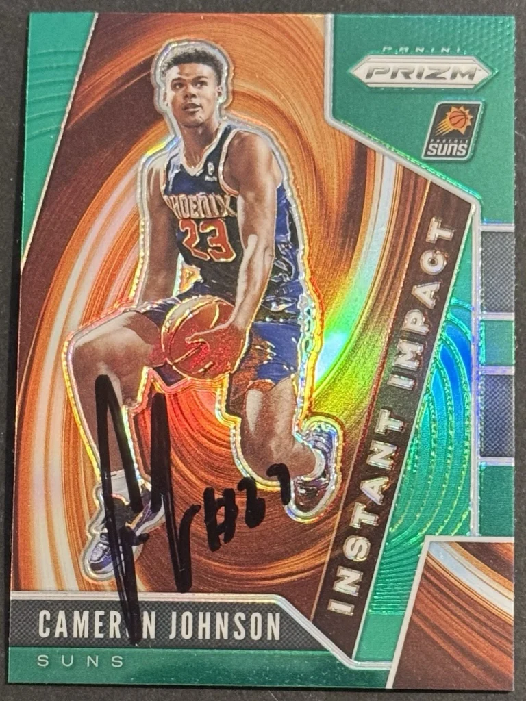 Cameron Johnson Signed 2019-20 Prizm Instant Impact Rookie Card BAS Beckett COA