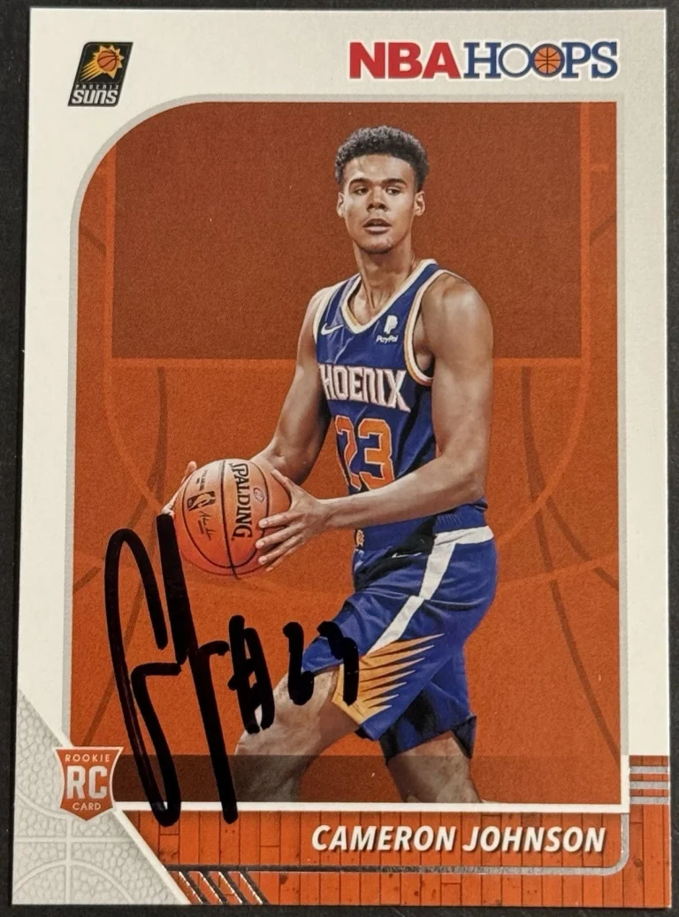 Cameron Johnson Signed 2019-20 NBA Hoops Rookie Card BAS Beckett COA
