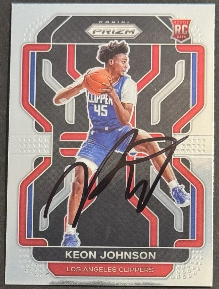 Keon Johnson 2020-21 Prizm Rookie Card Clippers BAS Beckett COA