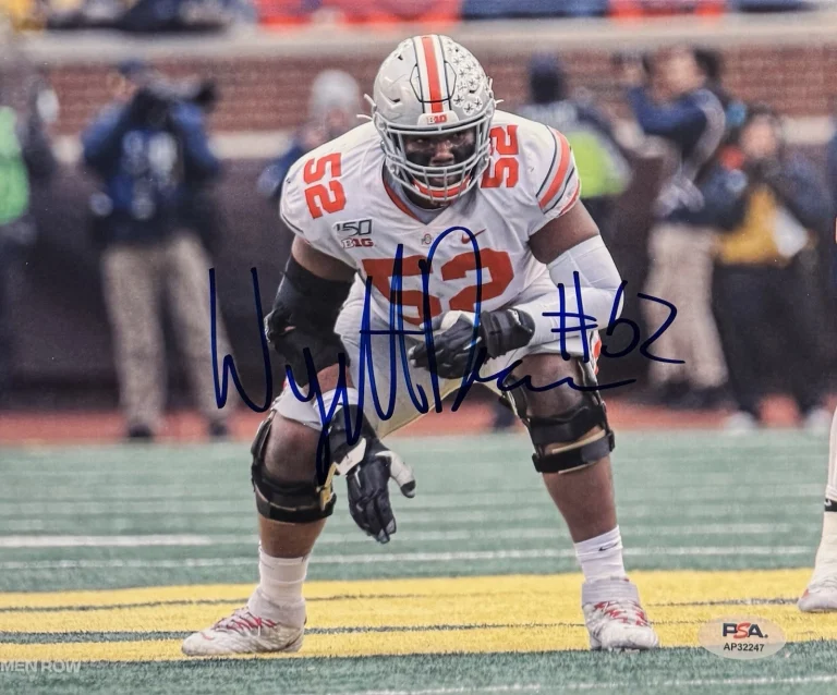 Wyatt Davis Signed Autographed Ohio State Buckeyes 8x10 Photo PSA/DNA COA