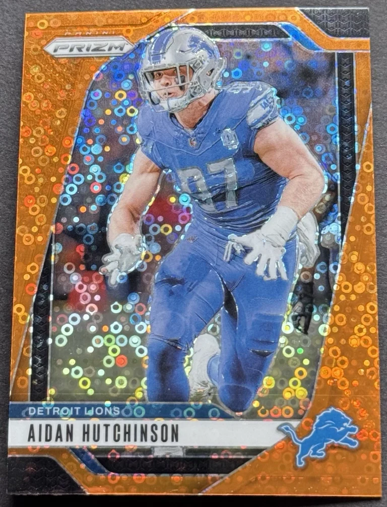 2024 Panini Prizm #97 Aidan Hutchinson Orange Disco Prizm