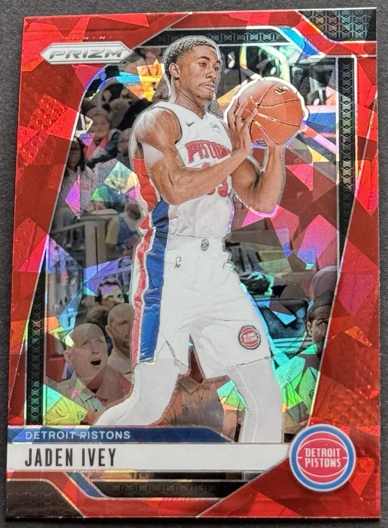 2024-25 Panini Prizm Red Cracked Ice Jaden Ivey Detroit Pistons #194