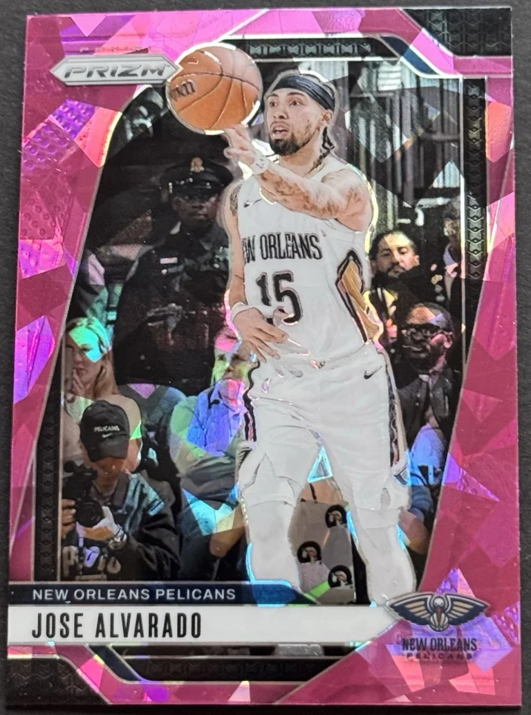 2024-25 Panini Prizm #167 Jose Alvarado Pink Cracked Ice Prizm
