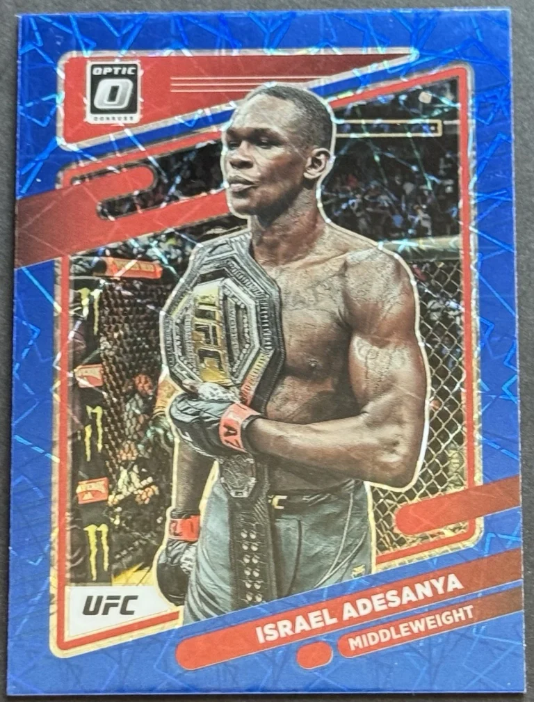 2022 Panini Donruss Optic UFC Blue Velocity Prizm Israel Adesanya #6