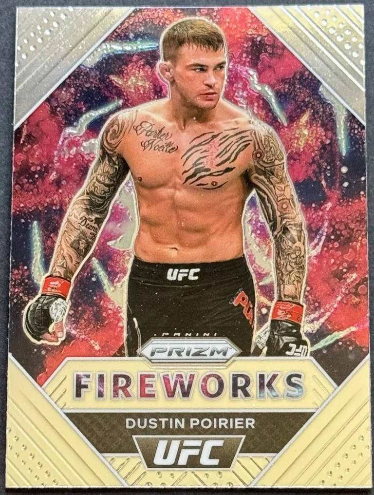 Dustin Poirier 2021 Panini Prizm UFC Card Fireworks Insert #19