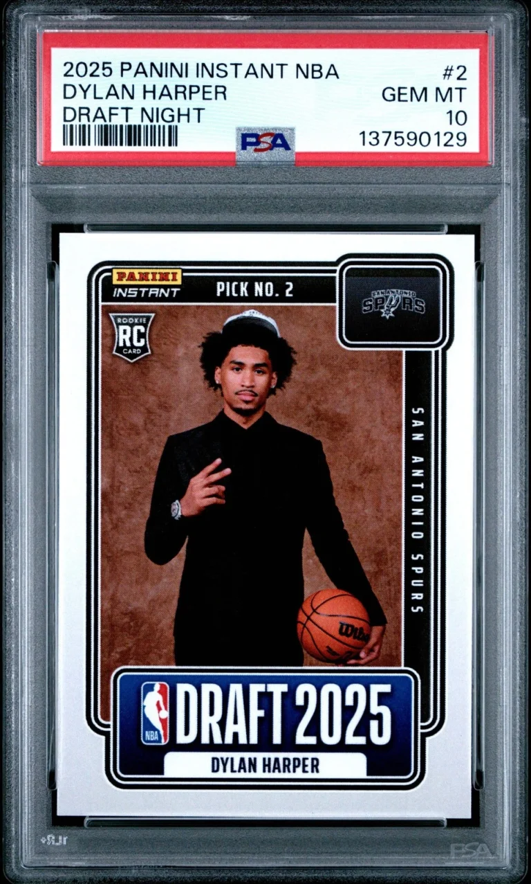 Graded 2025 Panini Instant Dylan Harper #2 Rookie RC Basketball Card PSA 10 Mint